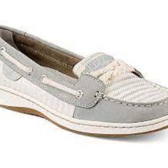 Sperry Gray and Silver Loafers Comfortable Flats - Picture 1 of 6